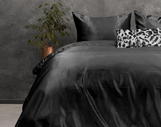 Sleeptime dirbtinio šilko patalynės komplektas Beauty Skin Care juodas
