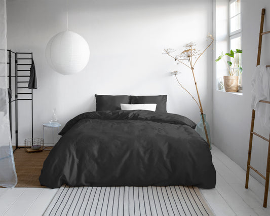 Primaviera Deluxe satino patalynės komplektas Uni Satijn juoda 200×220