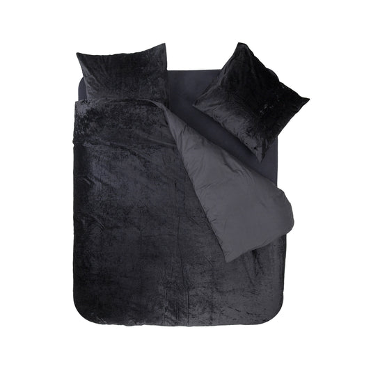 Dreamhouse aksominės patalynės komplektas Crushed Velvet juodas 200x220