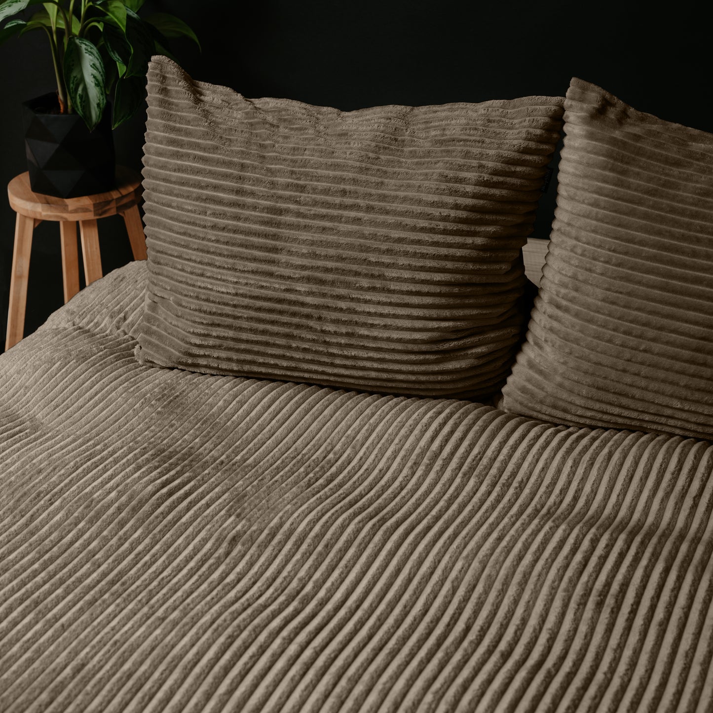 Sleeptime pliušinė patalynė Rib Teddy smėlio-rusva 200×220