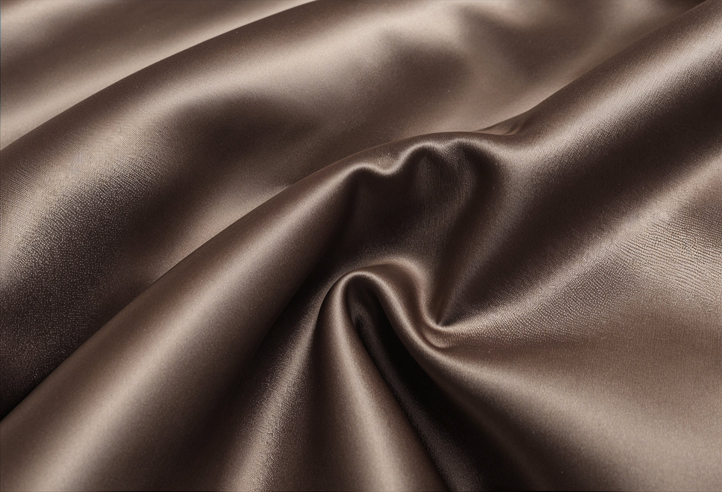 Tamsiai rudas kreminės taupe spalvos Glossy dirbtinio šilko patalynės komplektas
