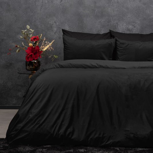 Sleeptime veliūrinė patalynė Velvet Uni juoda 200×220