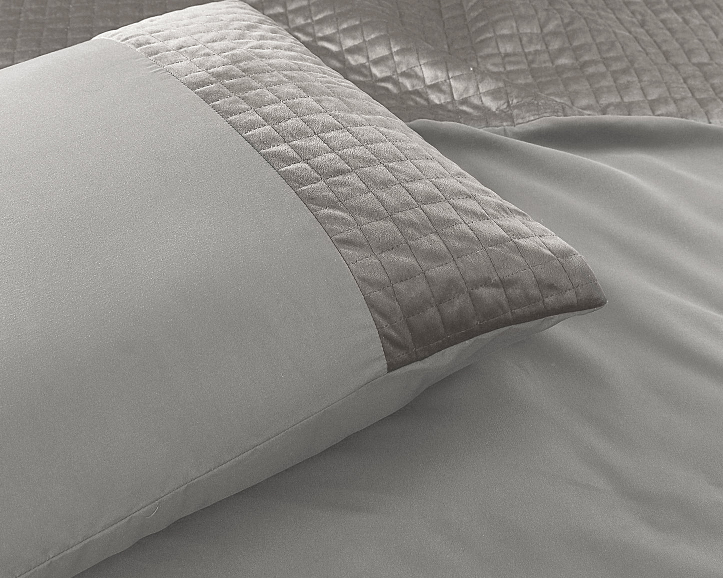 Sleeptime pilkas Velvet komplektas