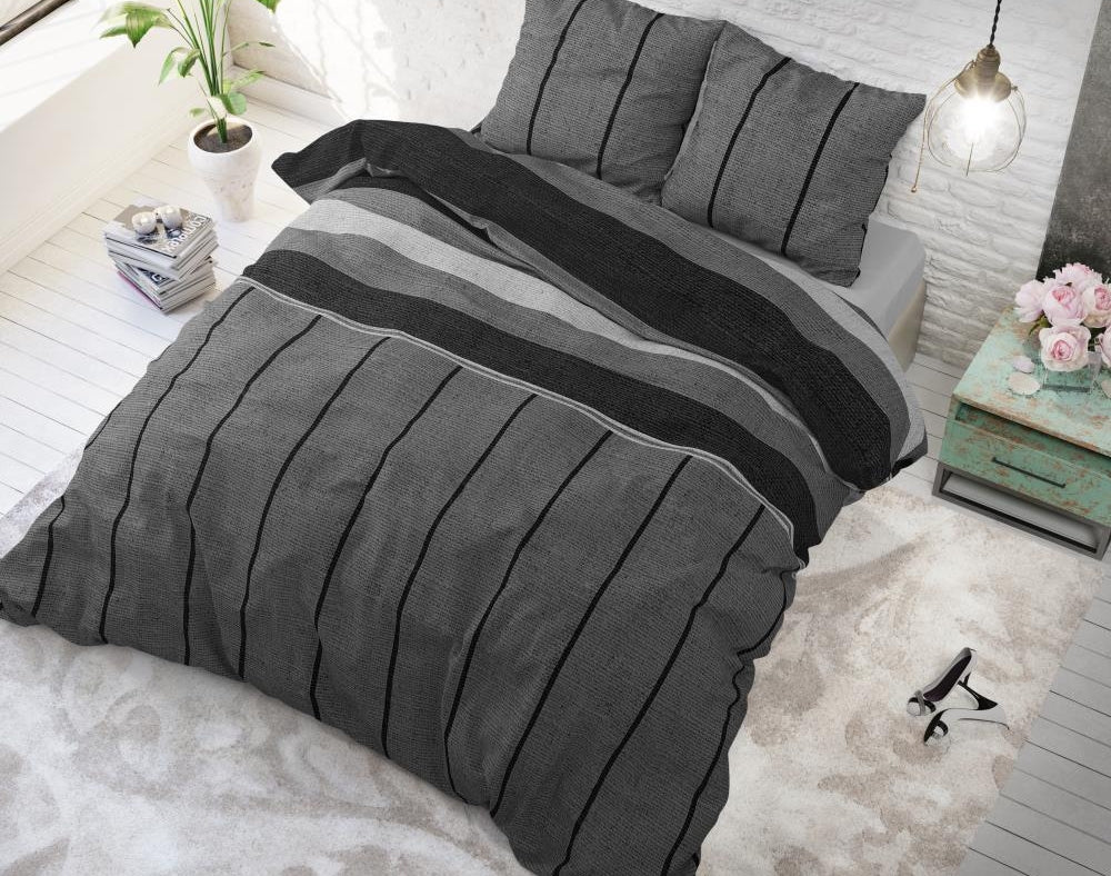 Sleeptime medvilnės mišinio patalynės komplektas Kees pilka 200×220