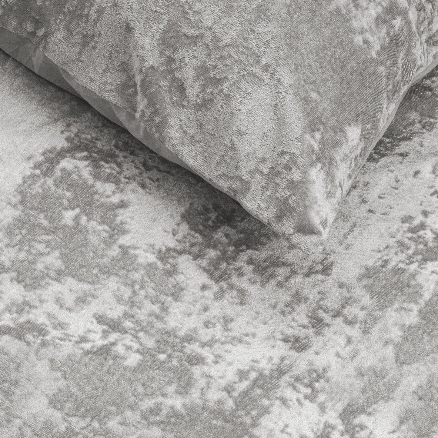 Dreamhouse aksominės patalynės komplektas Crushed Velvet sidabrinė 200×220