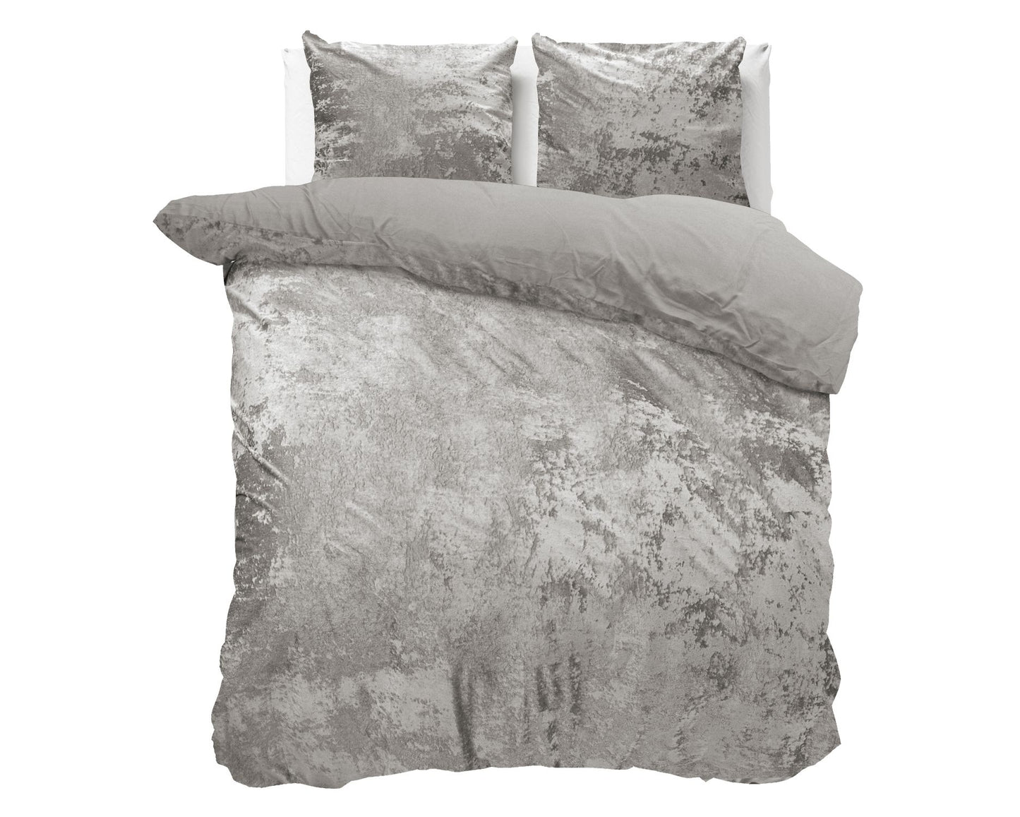 Dreamhouse aksominės patalynės komplektas Crushed Velvet sidabrinė 200×220