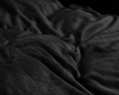 Sleeptime veliūrinė patalynė Velvet Uni juoda 200×220