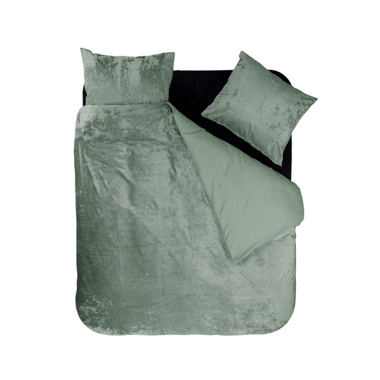 Dreamhouse aksominės patalynės komplektas Crushed Velvet žalias 200x220 ir 140x200
