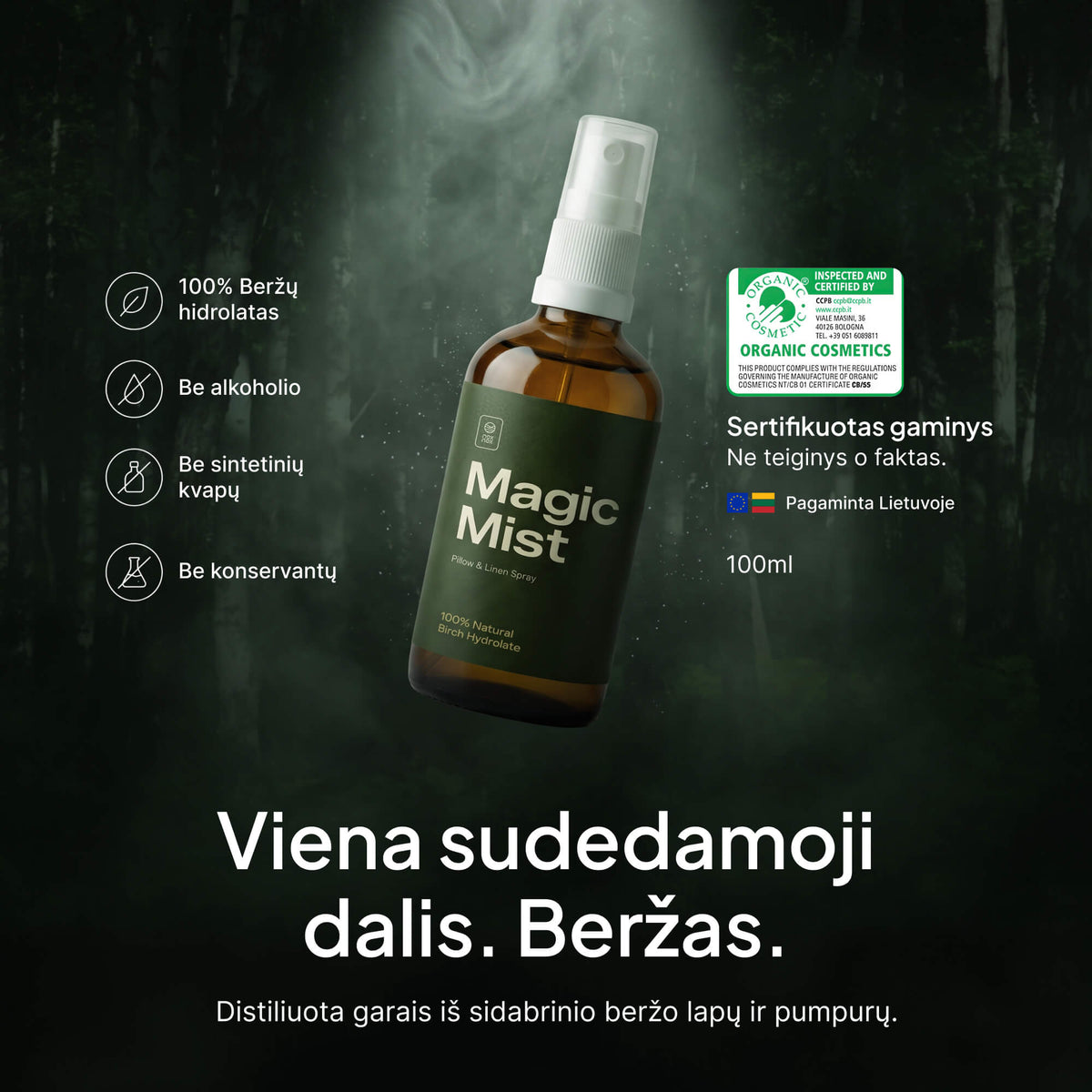 Natūralus beržų purškalas patalynei NOXNOX® Magic Mist