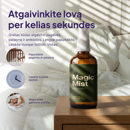 Natūralus beržų purškalas patalynei NOXNOX® Magic Mist