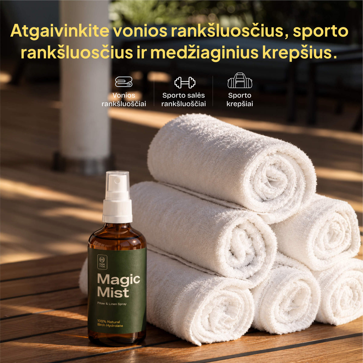 Natūralus beržų purškalas patalynei NOXNOX® Magic Mist