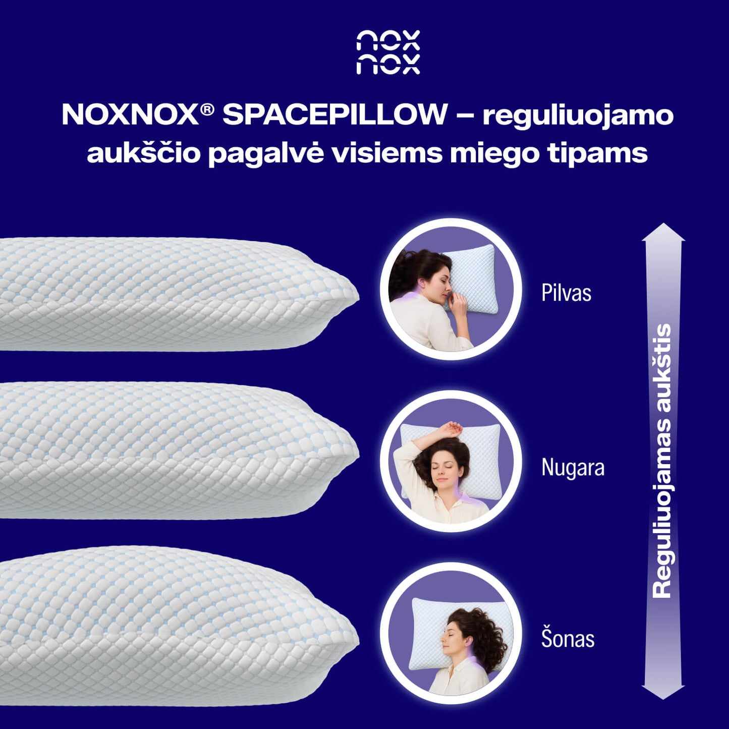 Reguliuojama pagalvė Spacepillow