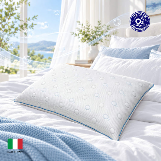 Viscospring Oxygen – itališka spyruoklinė pagalvė su Oxygen technologija 41×70 cm