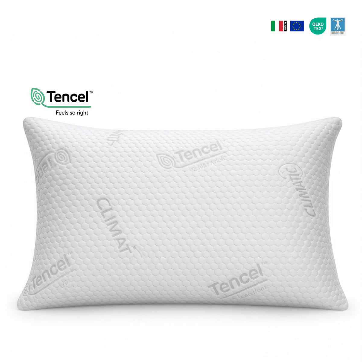 Viscospring Tencel – itališka spyruoklinė pagalvė su TENCEL™ audiniu 50×70 cm