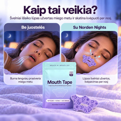 Norden Nights Burnos juostelės miegui, 30 vnt.