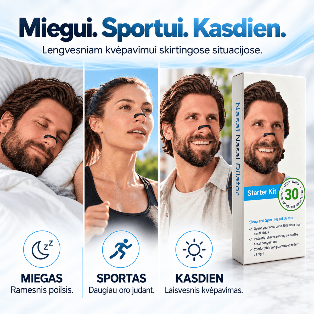 Norden Nights magnetinis nosies plėtiklis – Starter Kit