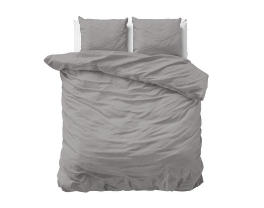 UNI pilkas satino patalynės komplektas