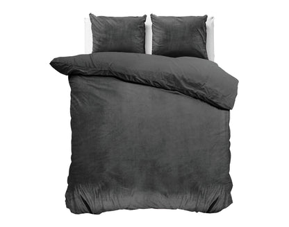 Sleeptime veliūrinė patalynė Velvet Uni antracitas 200×220